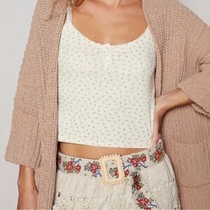 POL Powder Cocoa Oversized Cardigan